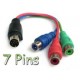 S-VIDEO 7 pins to RCA CABLE CONVERTER